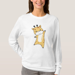 Camiseta Girafa Doce Animais Para Crianças Girafas Zoo Anim