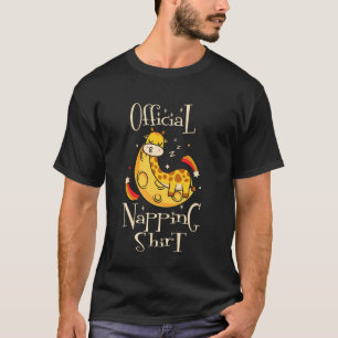 Camiseta Girafa Dormindo para Meninas Presentes de Girafa C
