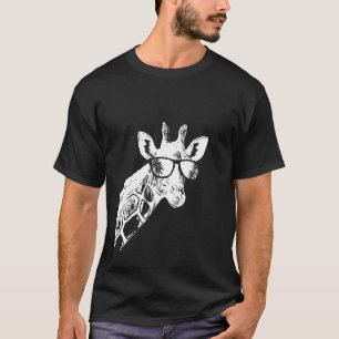 Camiseta Girafa e girafa de óculos escuros amam bicho de fé