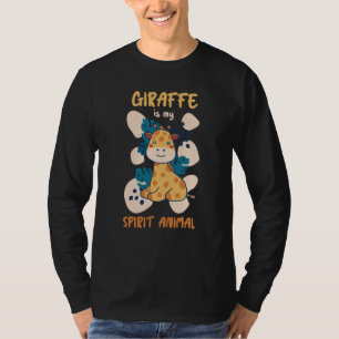 Camiseta Girafa é meu animal espiritual Safari de Girafa An