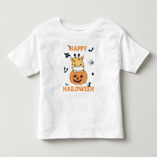 Camiseta Girafa em abóboras, girafas bonitas, Feliz Dia das