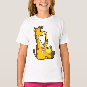 Camiseta Girafa em Música com Saxofone.PNG