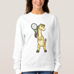 Camiseta Girafa em Tênis com raquete Tênis