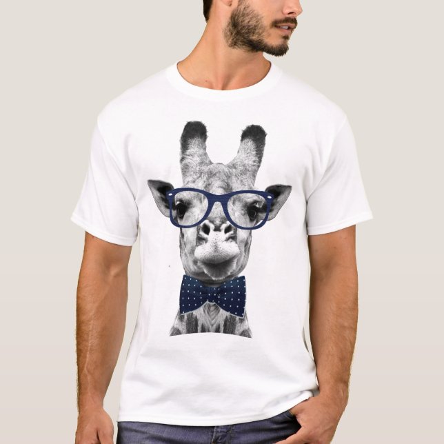 Camiseta Girafa engraçada de Vintage (Frente)