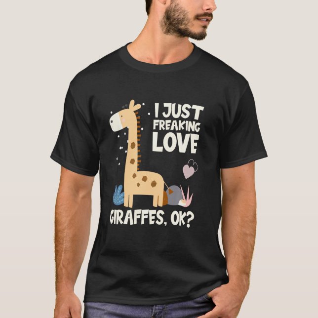 Camiseta Girafa Engraçada, Eu Só Preguei Girafas (Frente)