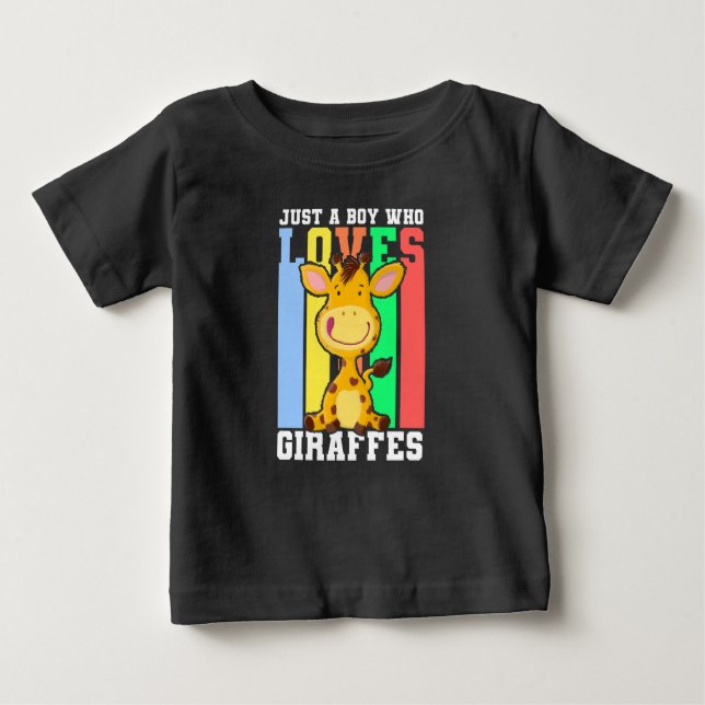 Camiseta Girafa Engraçada Para Meninos (Frente)
