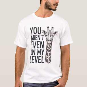 Camiseta Girafa Engraçada Você Nem Está no Meu Nível Camise