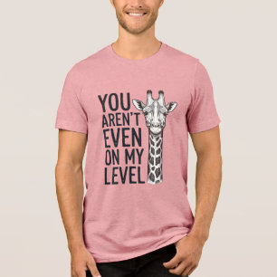 Camiseta Girafa Engraçada Você Nem Está no Meu Nível Camise
