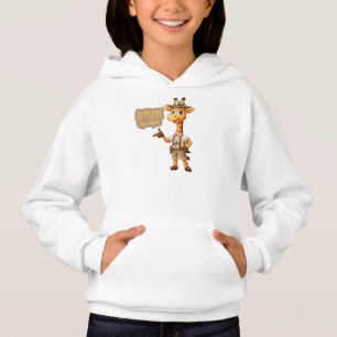 Camiseta Girafa Exploradora Fofa na savana