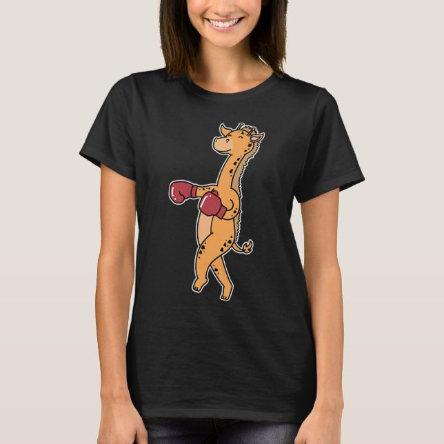 Camiseta Girafa faz boxing (Frente)