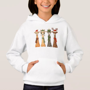 Camiseta Girafa Festiva de Natal Fofa Amante de Girafas Nat