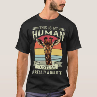 Camiseta Girafa, figurino humano Girafas, na África