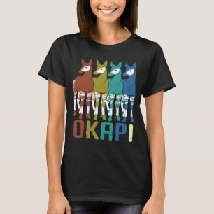 Camiseta Girafa Florestal da Floresta da Família Okapi Colo