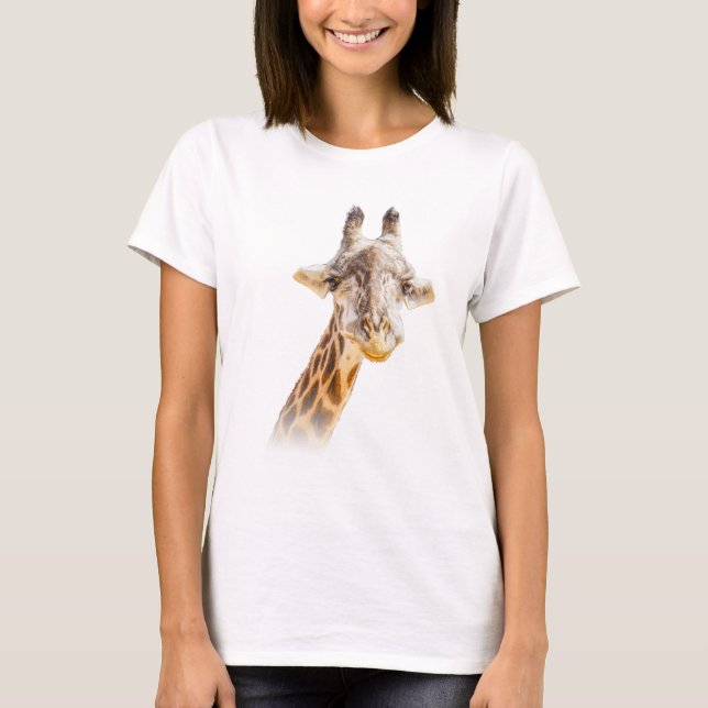 Camiseta Girafa Fofa Animal Moderno (Frente)