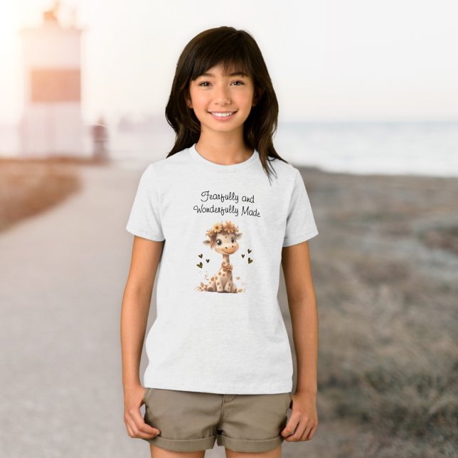 Camiseta Girafa Fofa Maravilhosamente Feita  (Criador carregado)