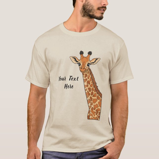 Camiseta Girafa Fofa Personalizada (Frente)