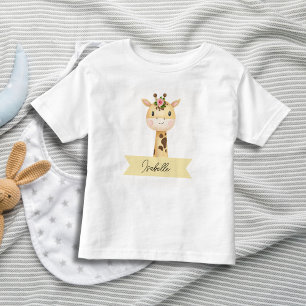 Camiseta Girafa fofa personalizada