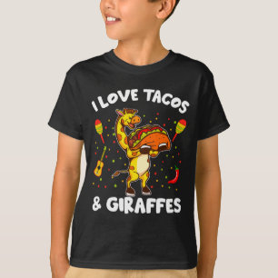 Camiseta Girafa Girafas Eu Amo Tacos E Girafas Engraçado G