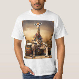 Camiseta Girafa Grooves: Uma Serenata de Bongo na Savana,