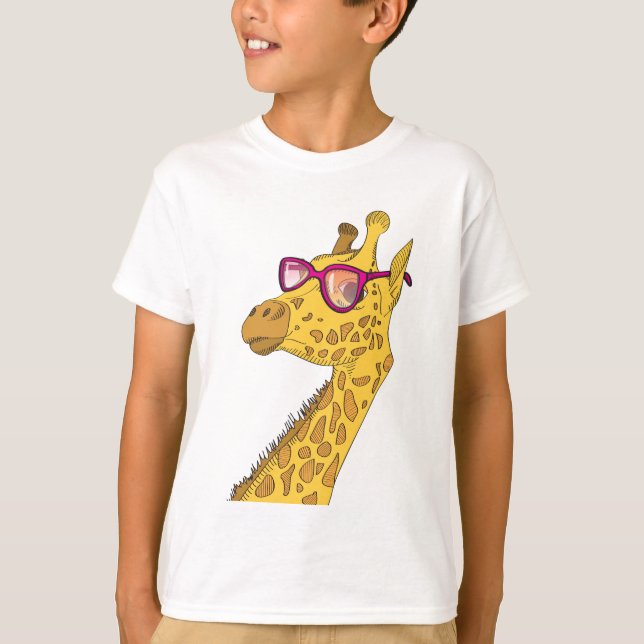 Camiseta Girafa Hipster (Frente)