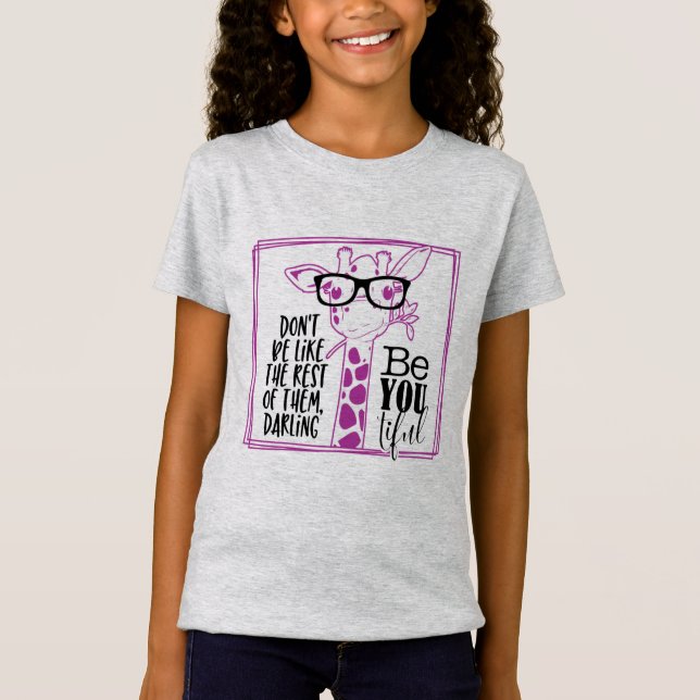 Camiseta Girafa Inspiracional Bonita (Frente)