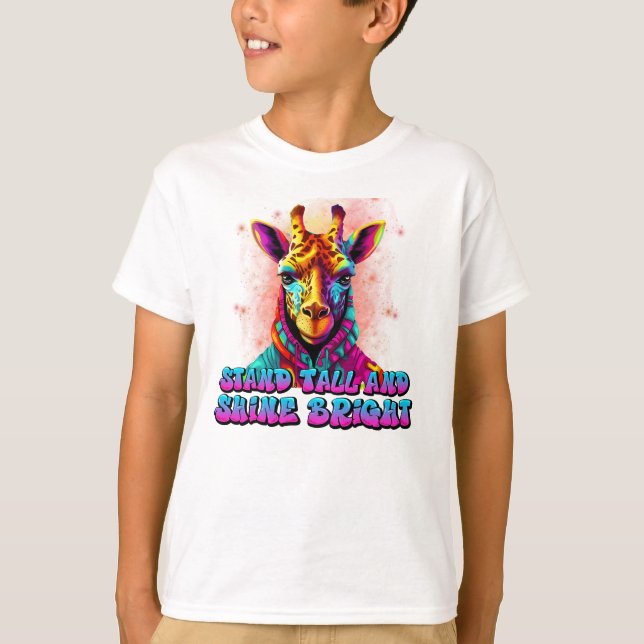 Camiseta Girafa legal e alta (Frente)