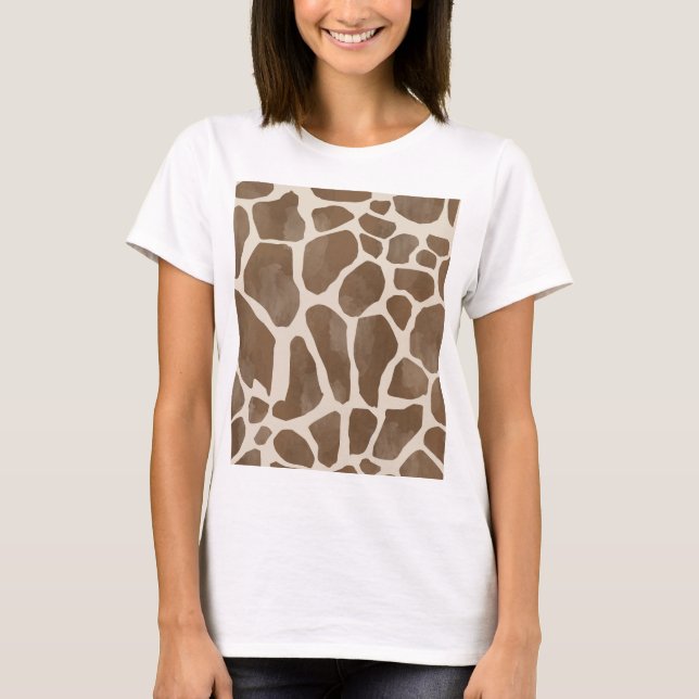 Camiseta Girafa Localiza Padrão Impressão (Frente)