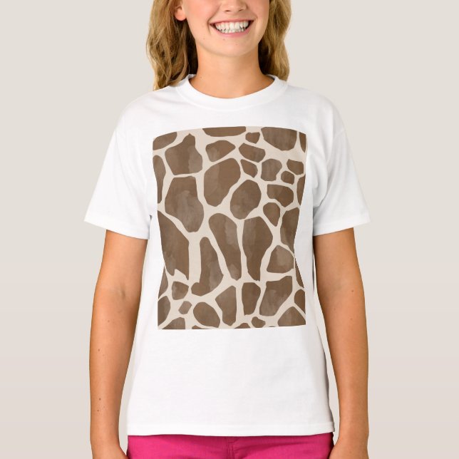 Camiseta Girafa Localiza Padrão Impressão (Frente)