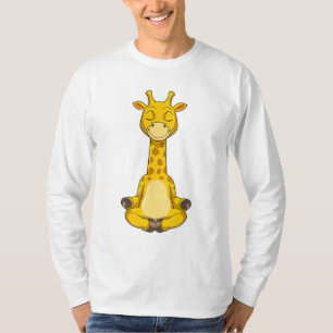 Camiseta Girafa na Meditação Yoga