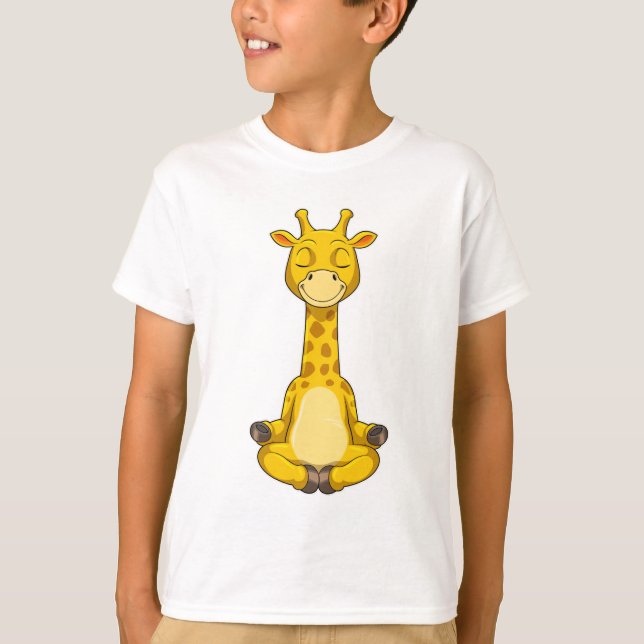 Camiseta Girafa na Meditação Yoga (Frente)