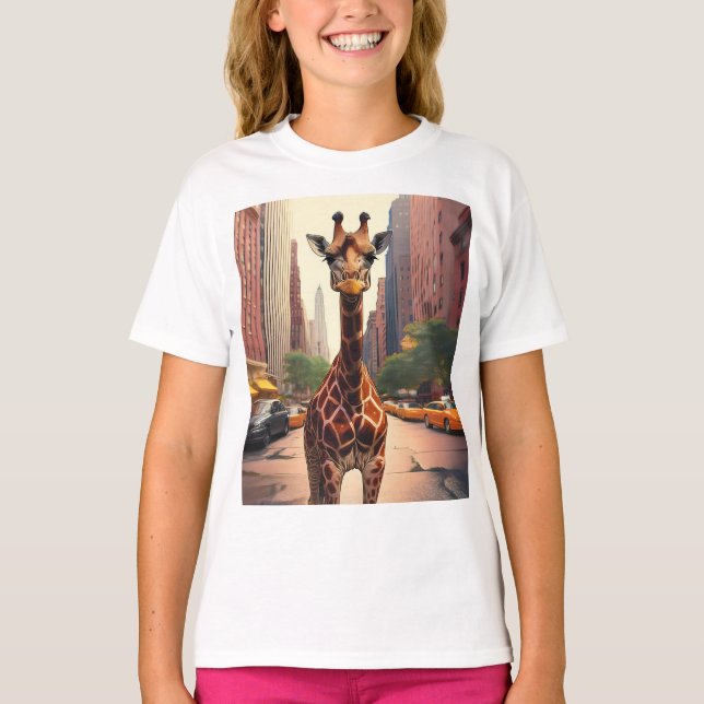 Camiseta Girafa na Nova Iorque (Frente)