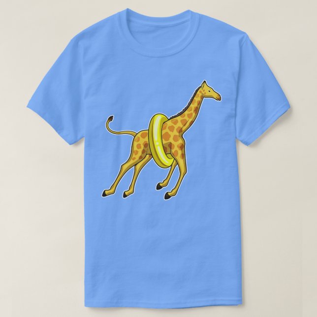 Camiseta Girafa Nadando (Frente do Design)