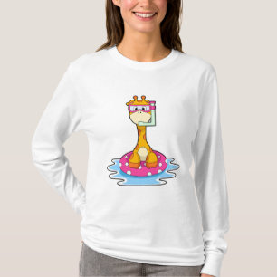Camiseta Girafa Nadando com Snorkel