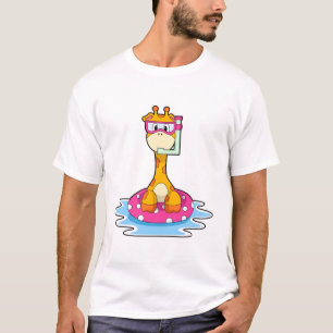 Camiseta Girafa Nadando com Snorkel