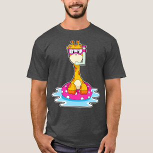 Camiseta Girafa Nadando com Snorkel