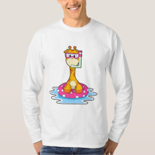 Camiseta Girafa Nadando com Snorkel
