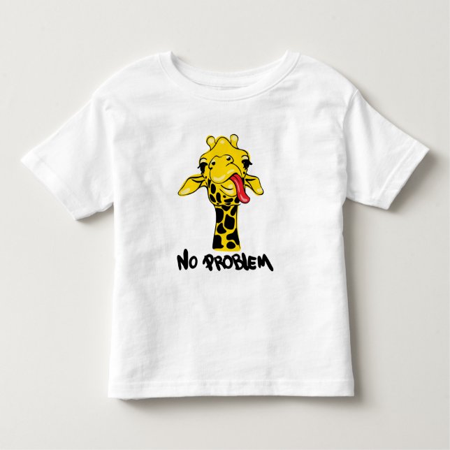 Camiseta Girafa Não-Chalante: Sem Problemas Atitude (Frente)