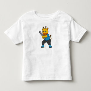 Camiseta Girafa no Baseball com Baco de Beisebol