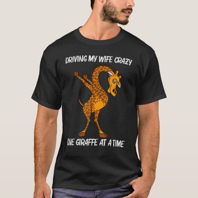 Camiseta Girafa Para Homens Pais Safari Selvagem Zoo Animal (Frente)