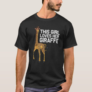 Camiseta Girafa Para Meninas Crianças Adolescentes Girafa A