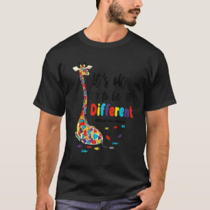Camiseta Girafa Para Ser Diferente Apoio ao Autismo Conscie