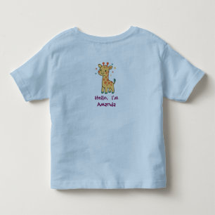 Camiseta Girafa Pequena Risada Design Personalizado Animal