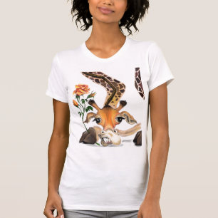 Camiseta Girafa Romântica - Cavalheiro - Engraçado