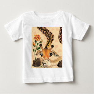 Camiseta Girafa Romântica - Engraçado -