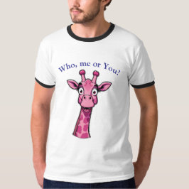 Camiseta Girafa Rosa Surpreendente