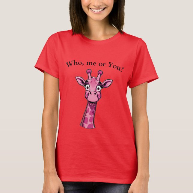 Camiseta Girafa Rosa Surpresa (Frente)