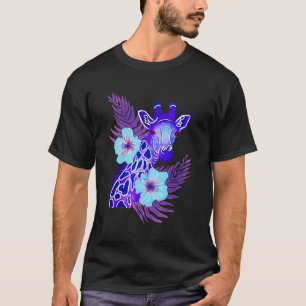 Camiseta Girafa Roxa Cura Selva Safari Animal Africano