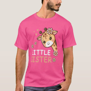 Camiseta Girafa Safari Zoo Zoo Girafa Pequena Irmã