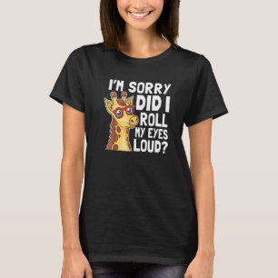 Camiseta Girafa, sinto muito, eu coloquei meus olhos em alt