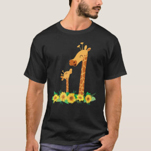 Camiseta Girafa Sunflower Giraffe Amor Giraffe Animal Safa